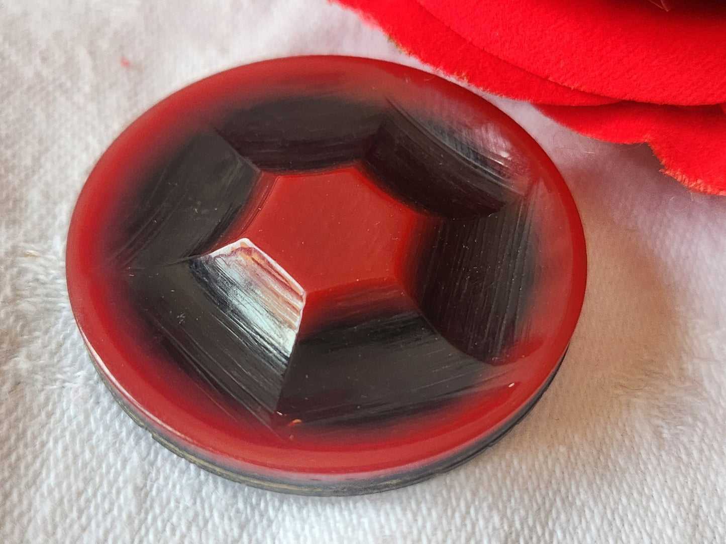 Gros bouton ancien art déco galalithe année 20/30 parurier 3,7 cm G17K
