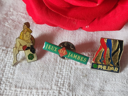 Lot 3 pins phild ar et jeux de jambes collection apoge  ref 3364