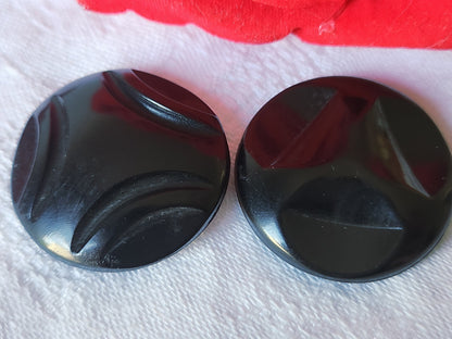Duo gros boutons anciens en corozo collection 3,1 cm G2O
