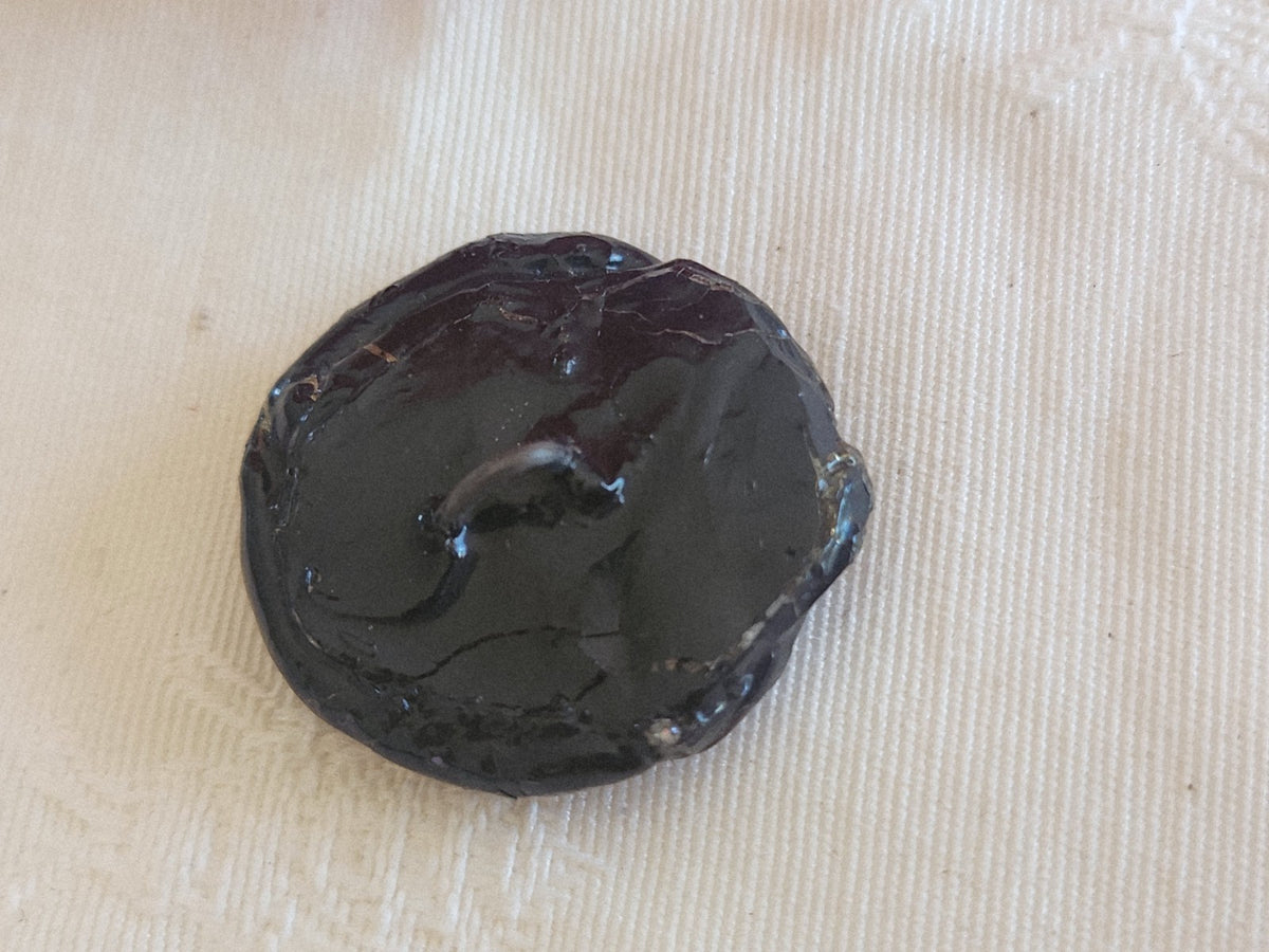 Ancien bouton en resine pied métal paillette 2,8 cm ou 28 mm G4R