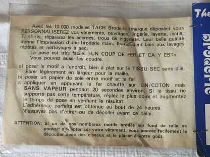 Ancien patch vintage thermocollant "USA" broderie customisation 