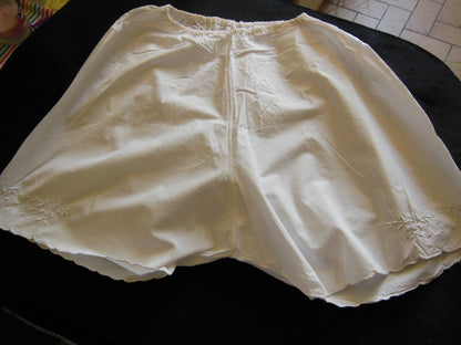 Culotte ancienne short nuit broderie feston jupe culotte panty  B6