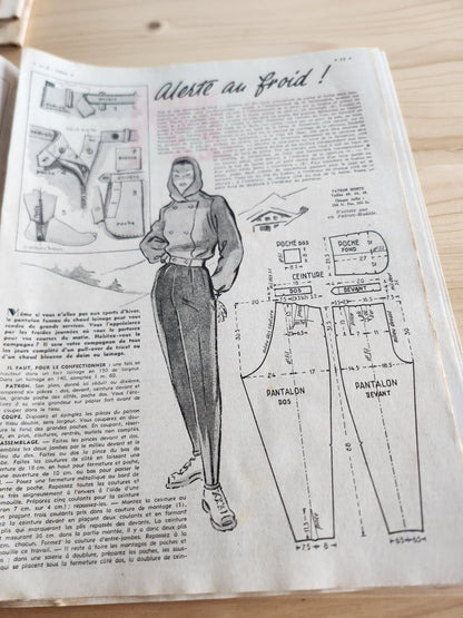 Le petit echo de la mode 1954 n°5  la maison Joyeuse idée pas cher  les canards
