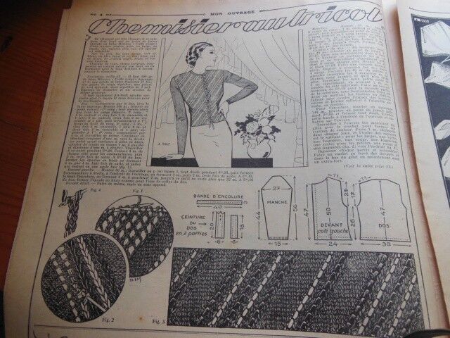 Mon ouvrage  1936  n°332 pour égayer la cuisine, lingerie, jour à fil tirés