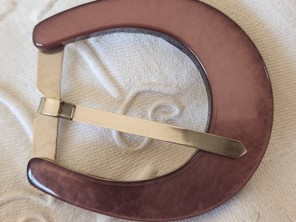 Grosse" boucle de ceinture vintage superbe violet