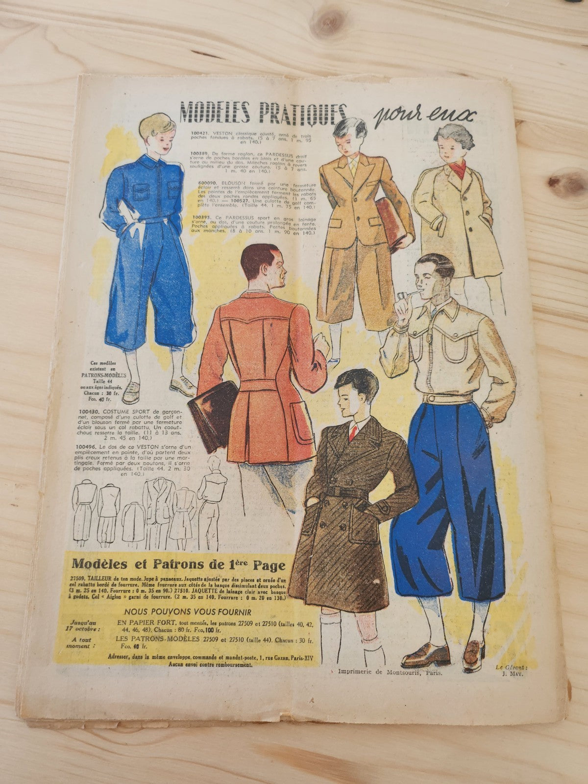 Le petit echo de la mode 1948 n°41 vêtement nuit enfant fleur sur tulle