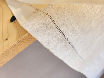 Ancienne nappe double monogramme H JK? sans doute jamais utilisé B6
