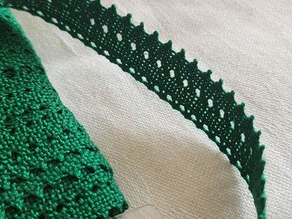Dentelle vintage DMC vert 5 mètres sur 1,3 cm A5