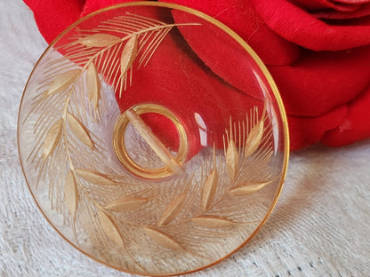 Gros bouton ancien lucite plexis épis de blé à pied  4 cm ref 3862