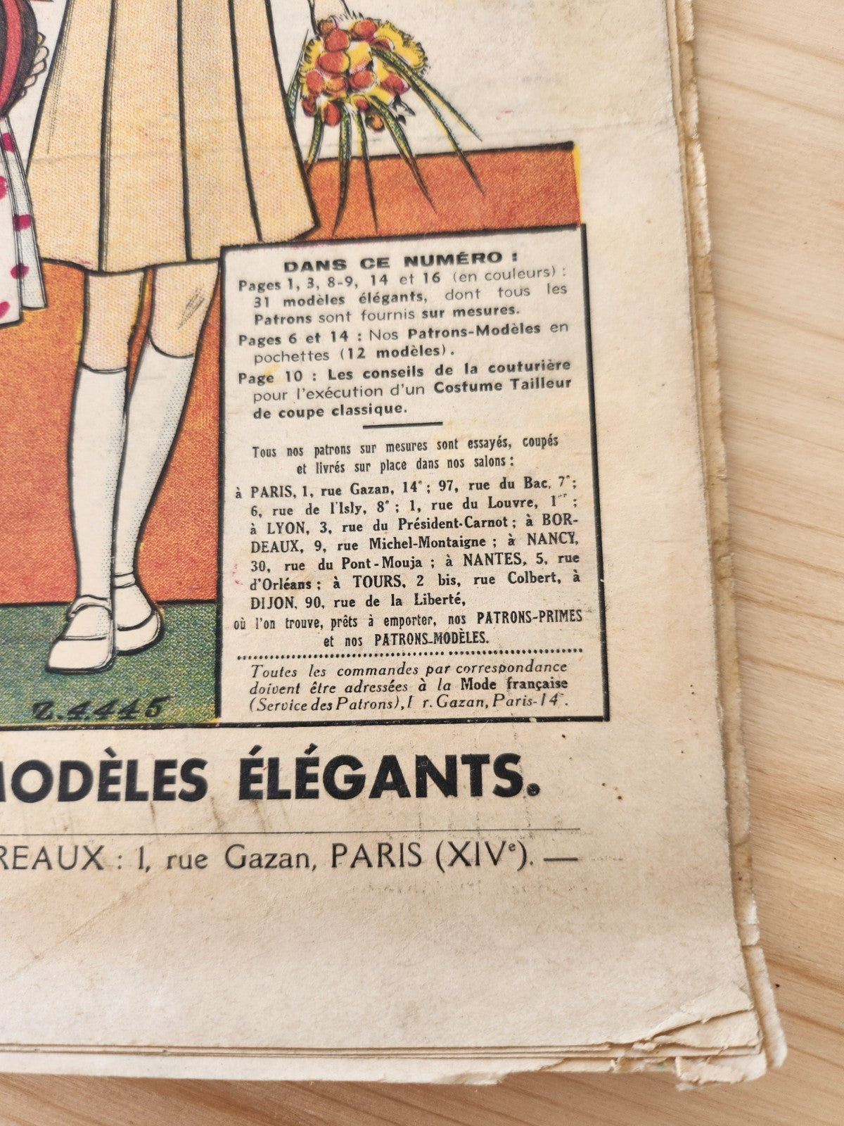 La mode française journal avril 1935 n°16 patrons conseils coupe Pâques