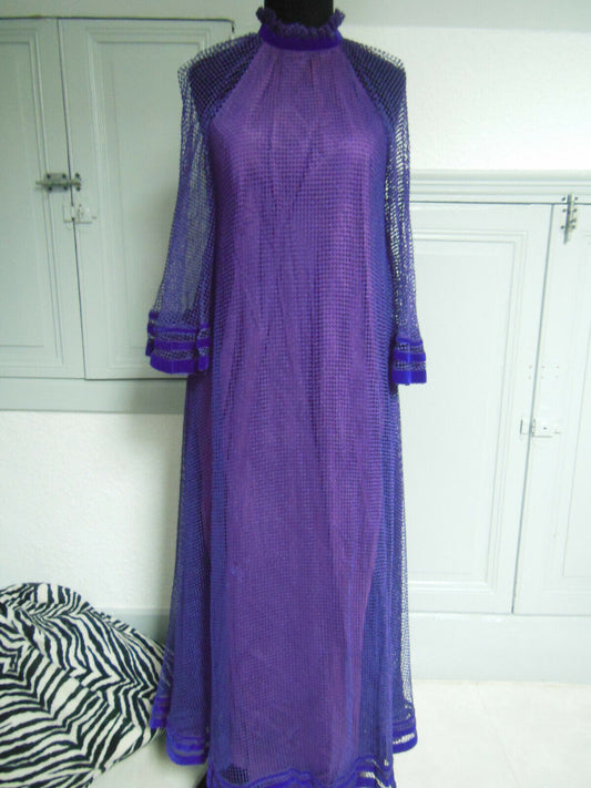 Pur vintage robe ancienne Violet superbe originale taille 36 ref port