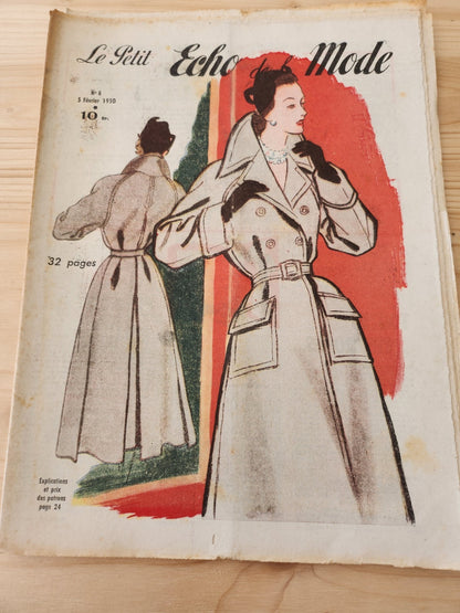 Le petit echo de la mode 1950 n°6 mode française année 50