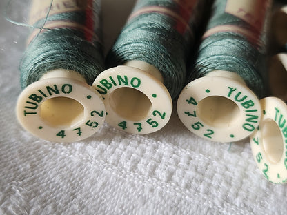 Lot 10 bobines de fil Tergal Thiriez teinte 4762
