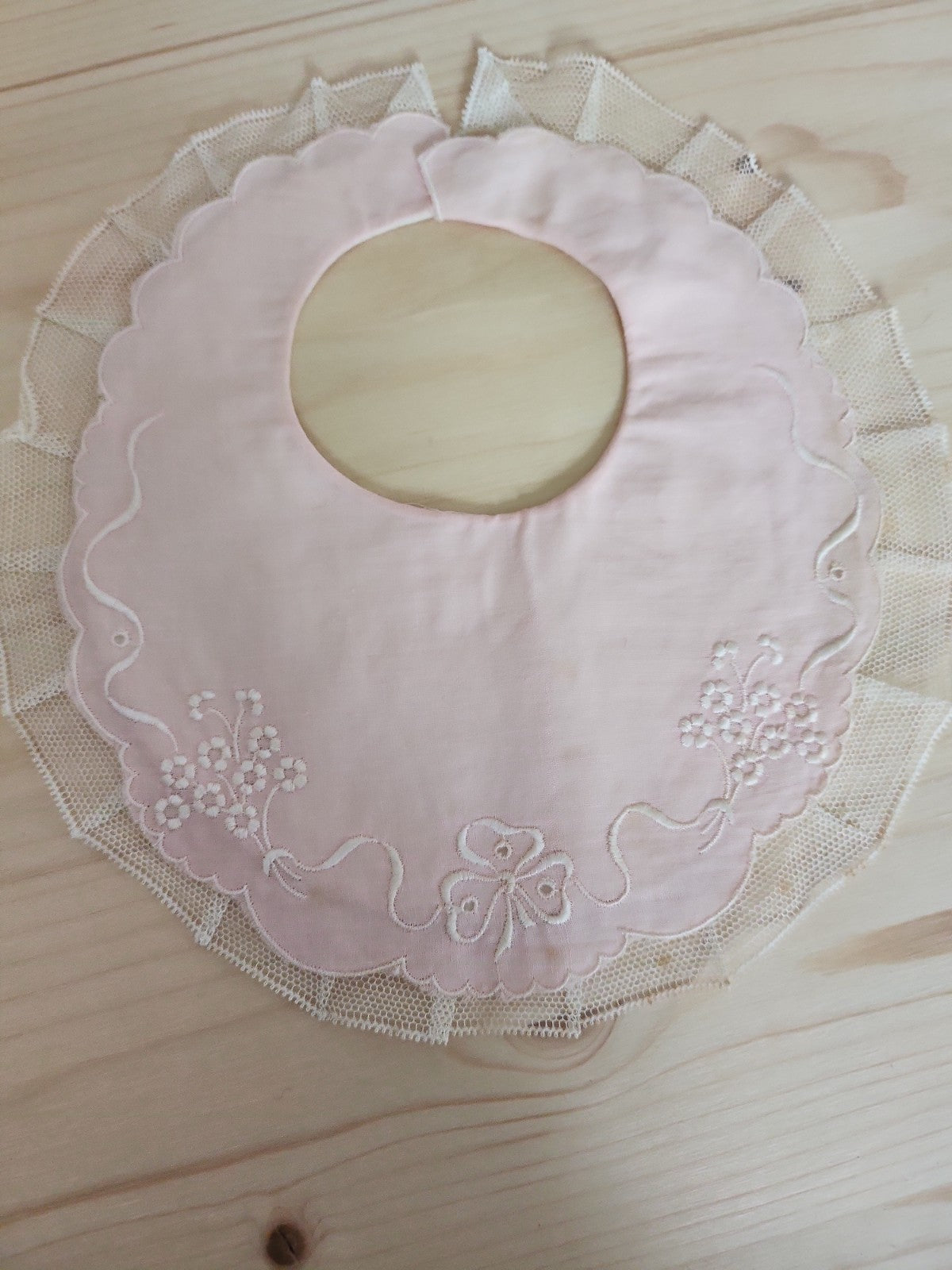 Lot 22 bavoirs anciens bebe poupée vintage à nettoyer B4
