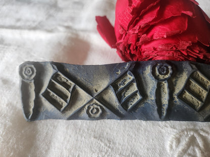 Tampon ancien sans support frise broderie collection 14 juillet n°25-2