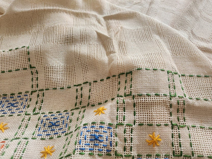 Grand ouvrage de dame ancien a terminer broderie 155 sur 92 cm B8