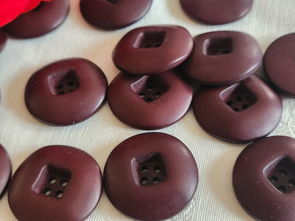 Lot 6 gros boutons vintage lie de vin/marron  2,9 cm 29 mm ref 6395 **