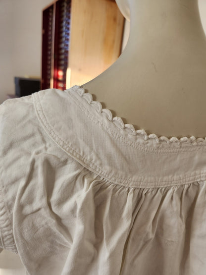Chemise de nuit ancienne  monogramme BM longue manche B8
