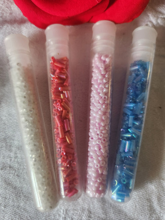Lot 4 tubes de  perles rocaille  n°27