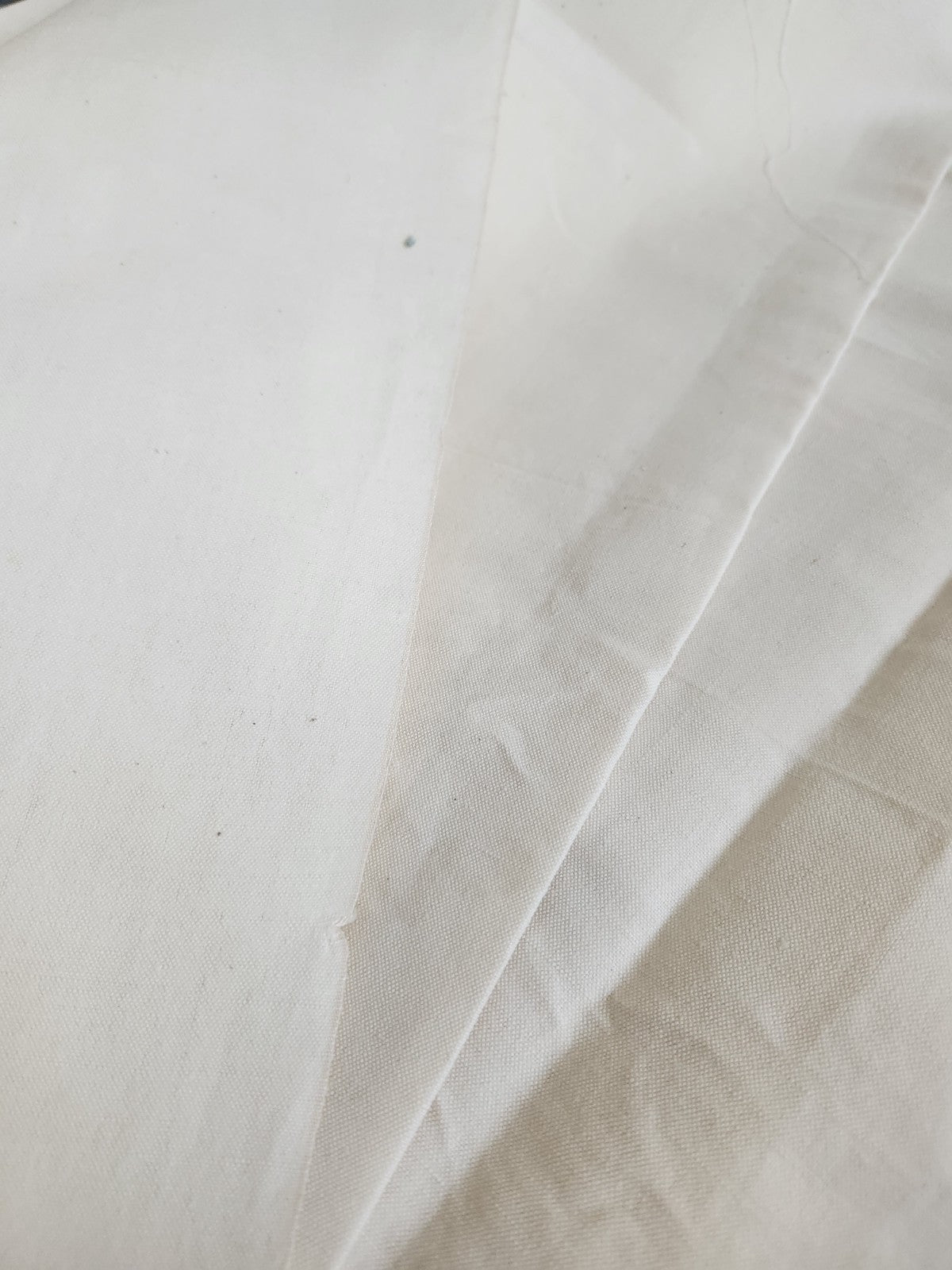 Ancien coupon de tissu toile métis beige 182 cm sur 97 cm B5