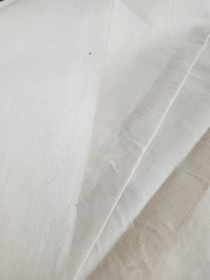 Ancien coupon de tissu toile métis beige 182 cm sur 97 cm B5