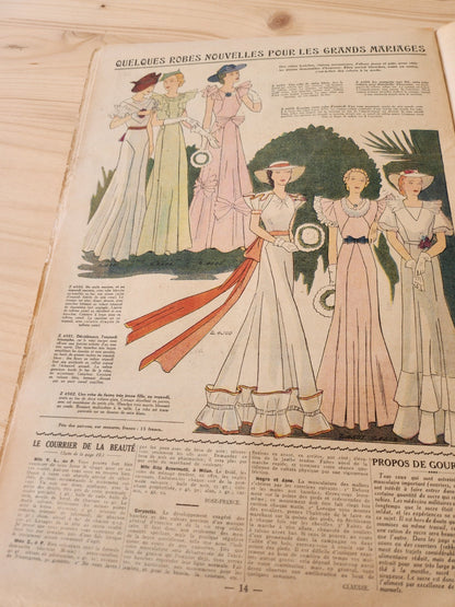 La mode française journal 28 avril 1935 n°17 édition mariages d'été