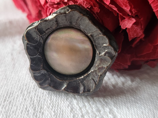 Collection bouton résine et coeur en nacre motif etoile  2,6 cm G17C