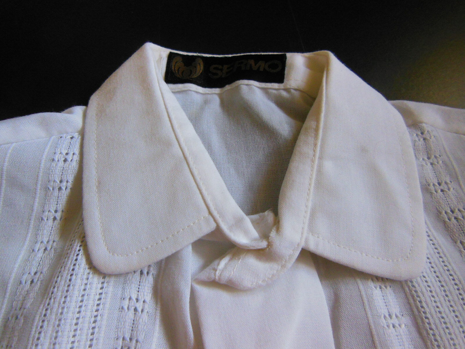 Chemisier vintage enfant petit garçon ancien blanc à nettoyer B6