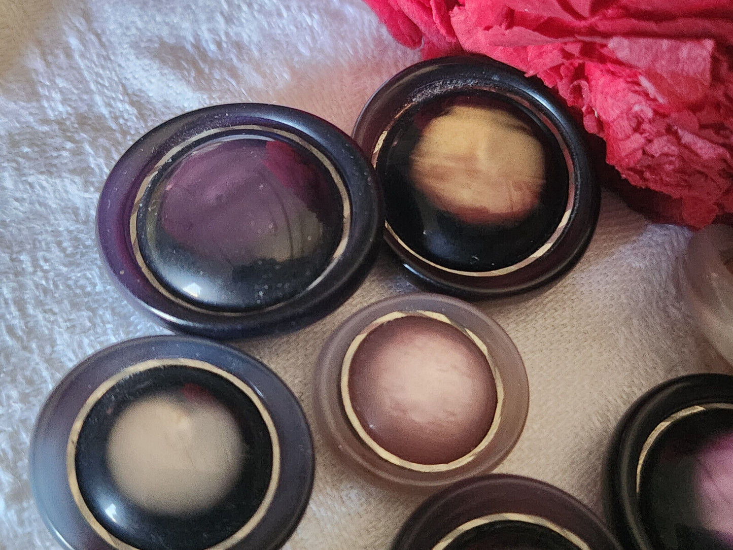 Lot 11 boutons vintage ovale panaché  1,7 sur  1,8 à  2,2 sur 2,4 cm ref 5997