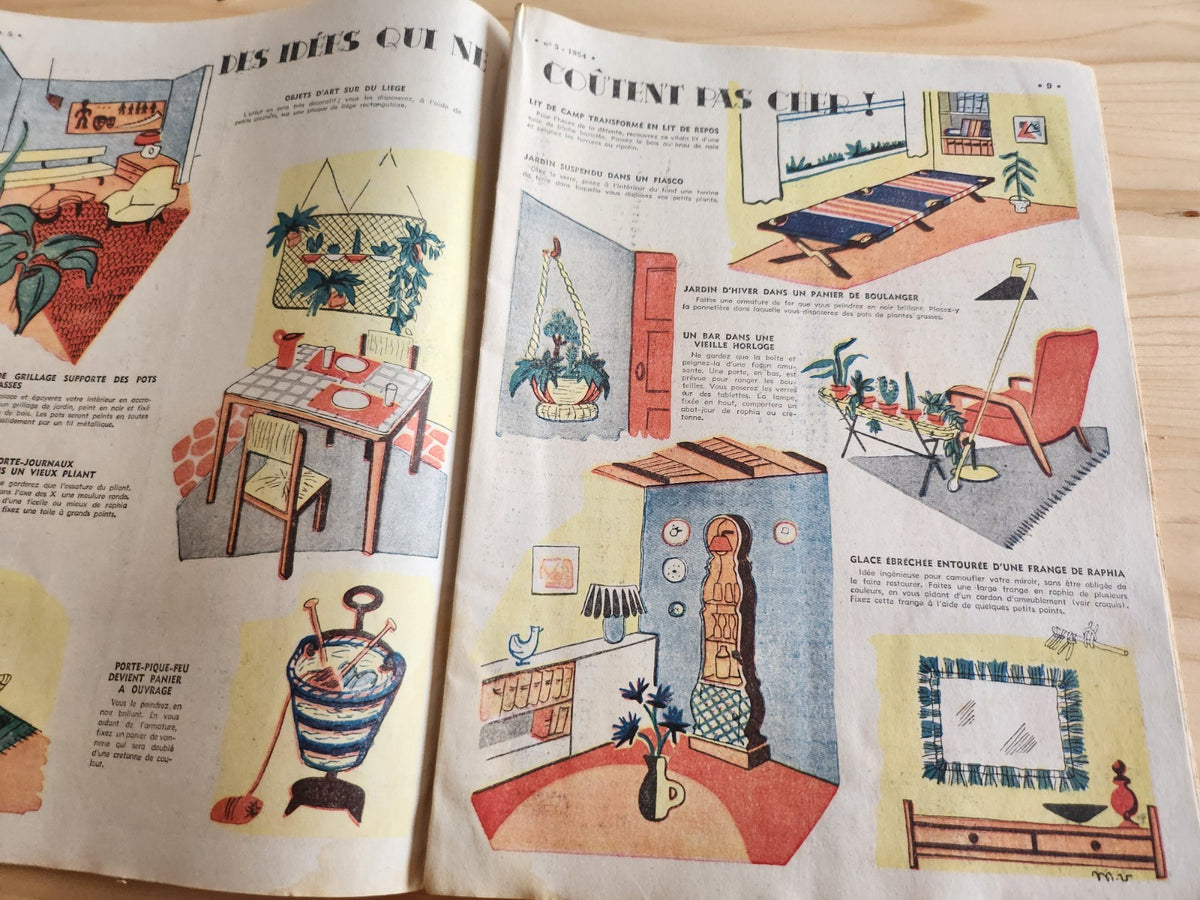 Le petit echo de la mode 1954 n°5  la maison Joyeuse idée pas cher  les canards
