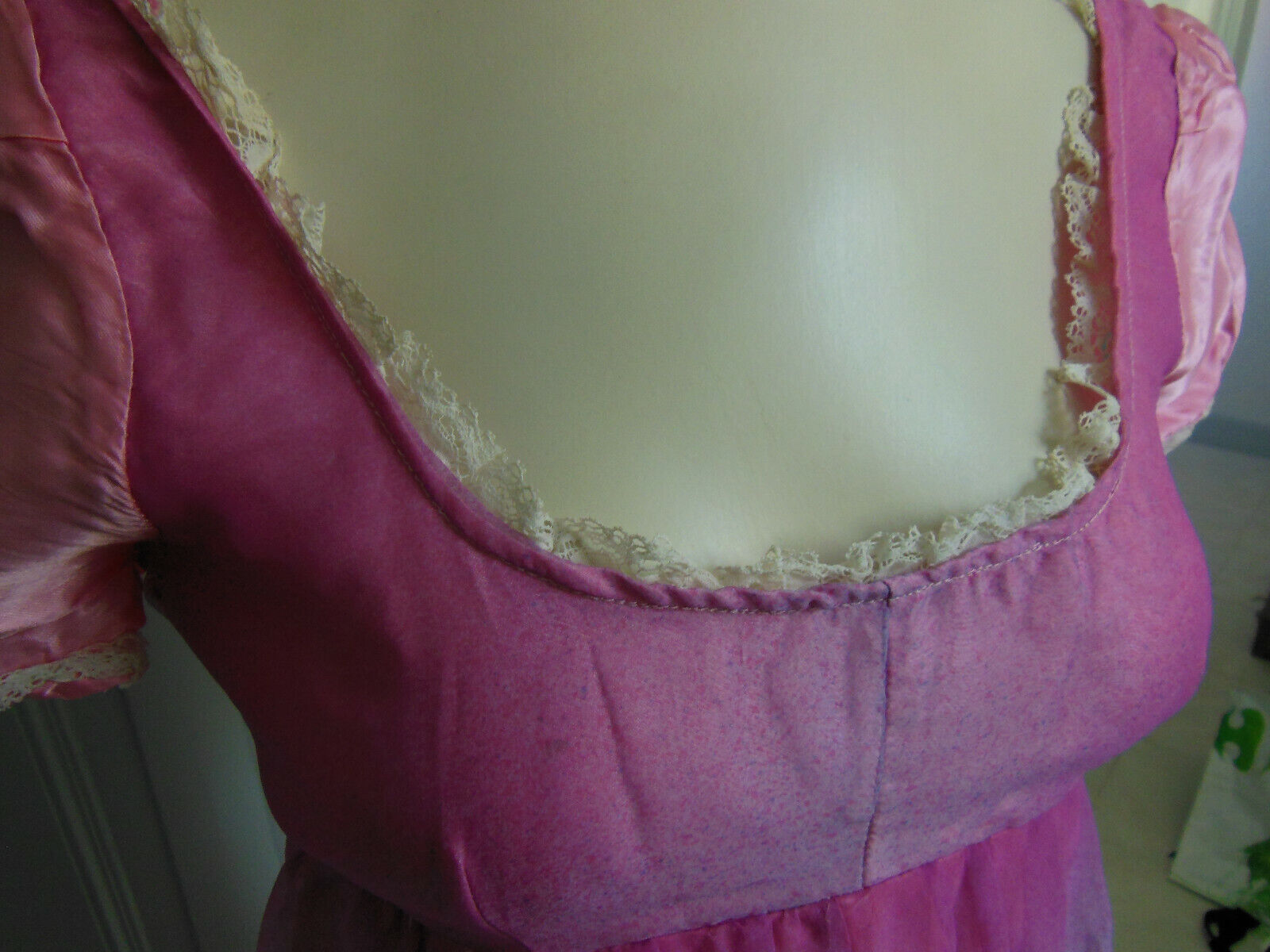 Pur vintage robe longue chemise de  nuit? année 60 damasT34/36?   B5