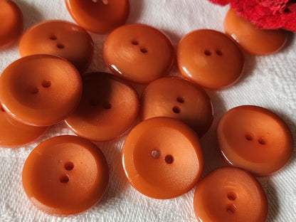 Lot 12  boutons vintage teinte à definir marron orange  2 cm ref  1620