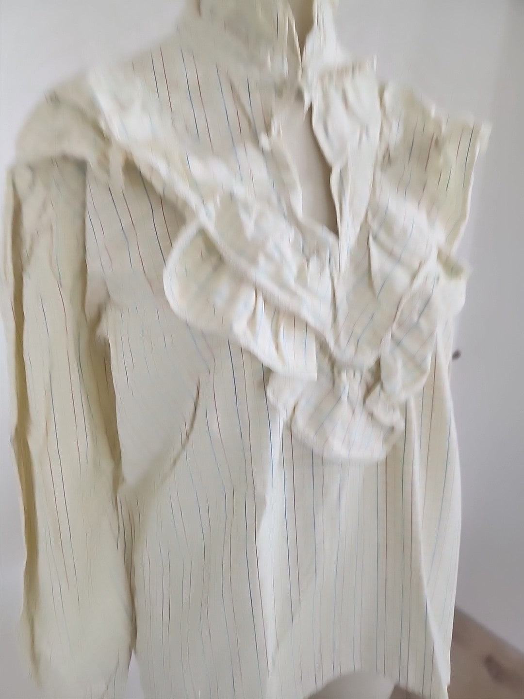 Pur vintage ancienne blouse haut manche jaune carreaux 42/44?   ref portant