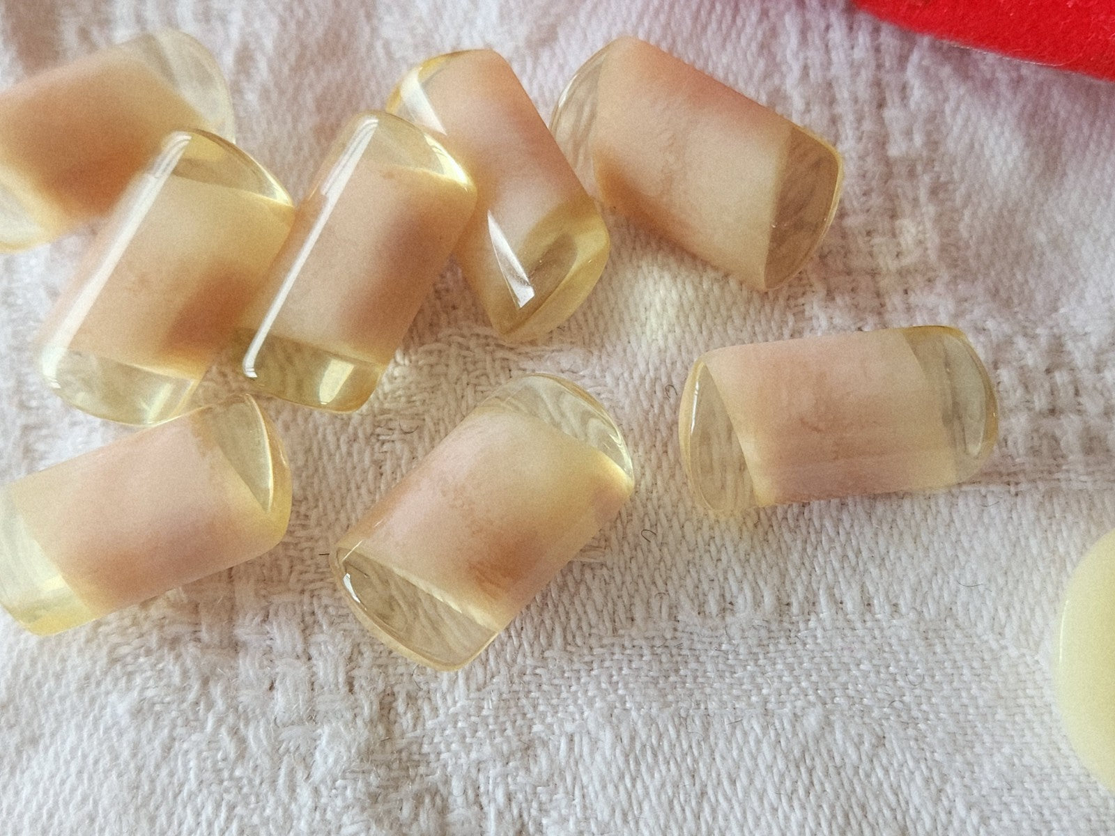 Lot 8 boutons vintage buchette rose superbe 1 sur 1,8 cm ref 5999
