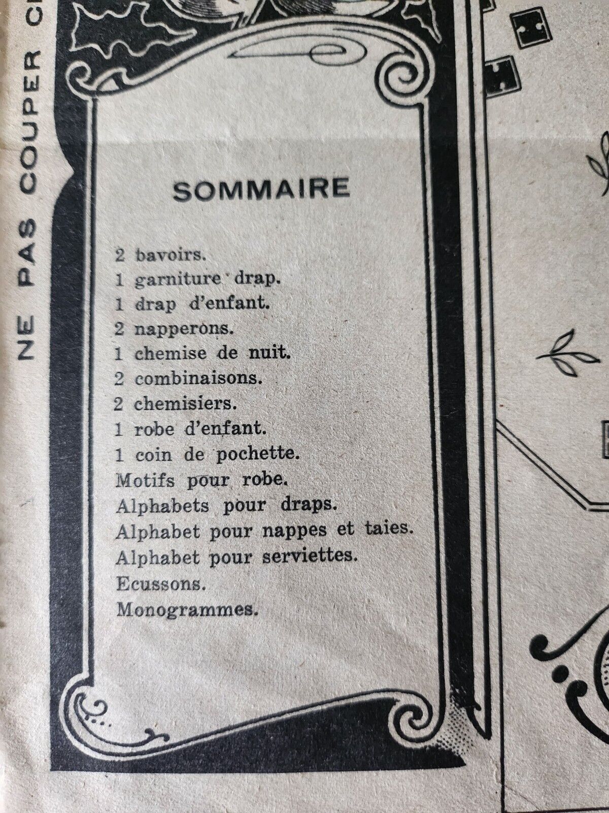 Le journal des brodeuses 1952  n° 687 bavoir écussons chemisier combinaisons