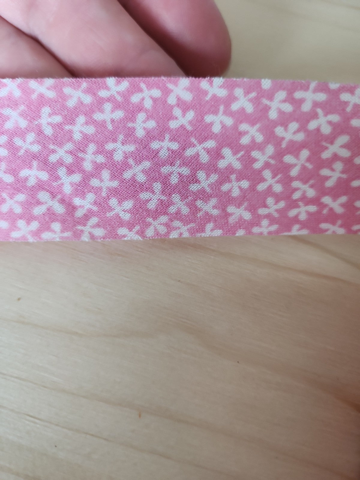 Rouleau biais vintage coton rose shabby largeur de 4 cm  B4