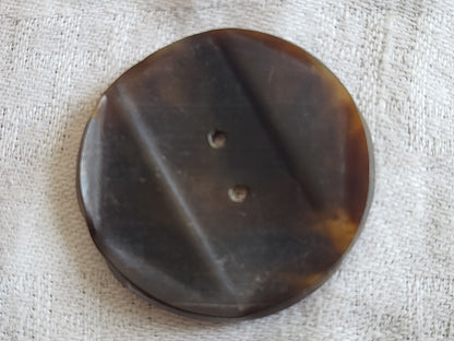 Collection ancien art deco marron jaspée fin  gros diamètre 3,5 cm D10P
