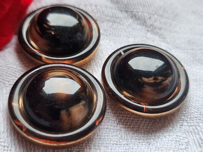 trio boutons vintage haut marron jolis à pied 2,2 cm ref 5995