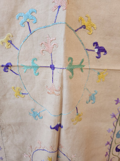 Trés ancien ouvrage XIXéme nappe d'autel? broderie B8