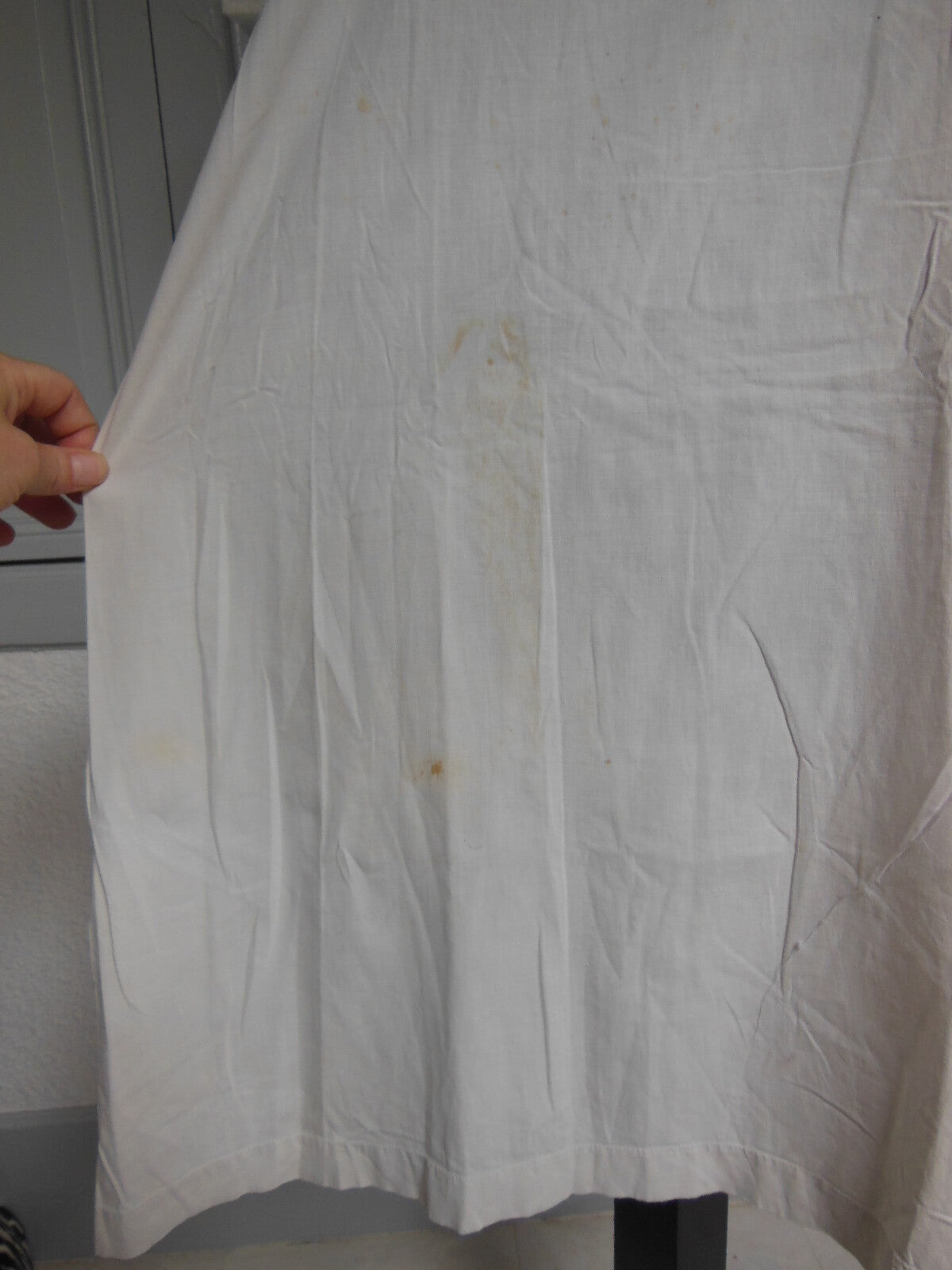 Chemise de nuit ancienne dentelle à nettoyer ou teindre B7