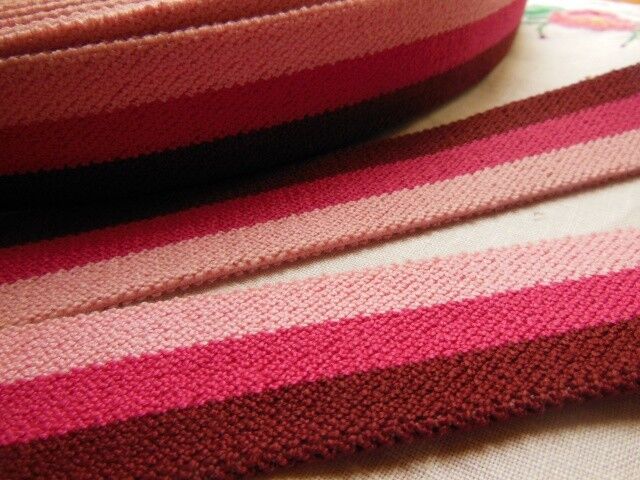 Elastique vintage ton rose original large 2 mètre sur 3 cm ancien A4