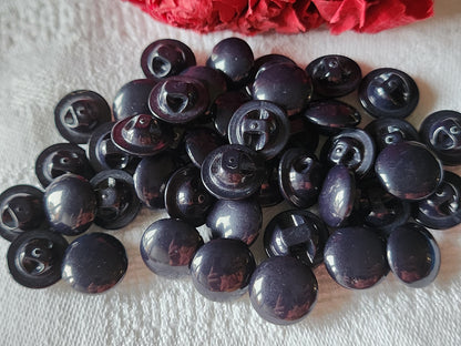 Lot 18 boutons vintage bleu petits à pied 1,2 cm ref  2986