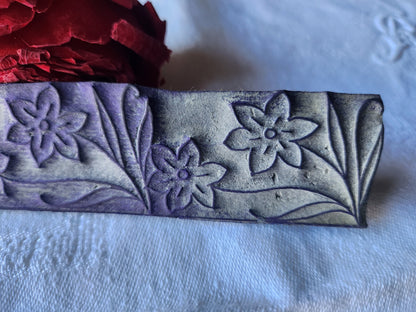Tampon ancien sans support frise broderie collection fleur des champs  n°30