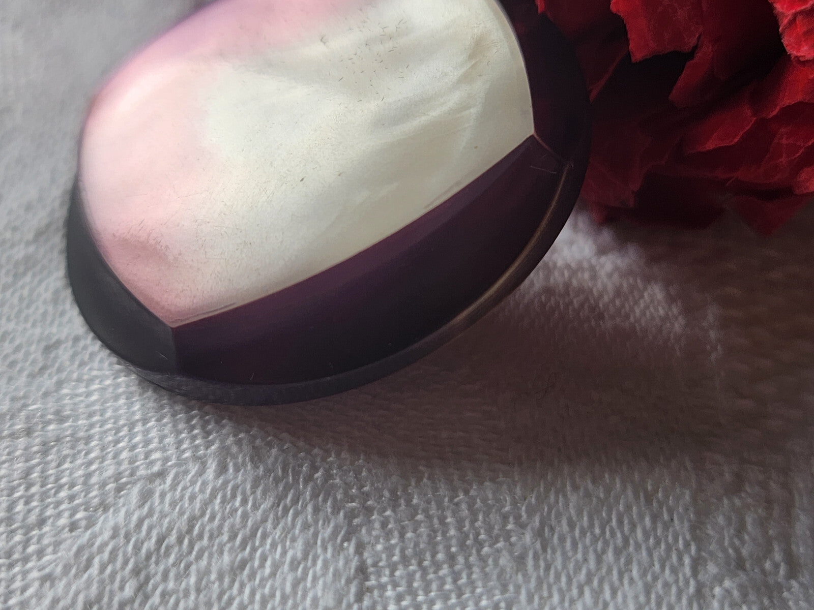 Gros bouton vintage volumineux rose violet 3,4 cm G17J