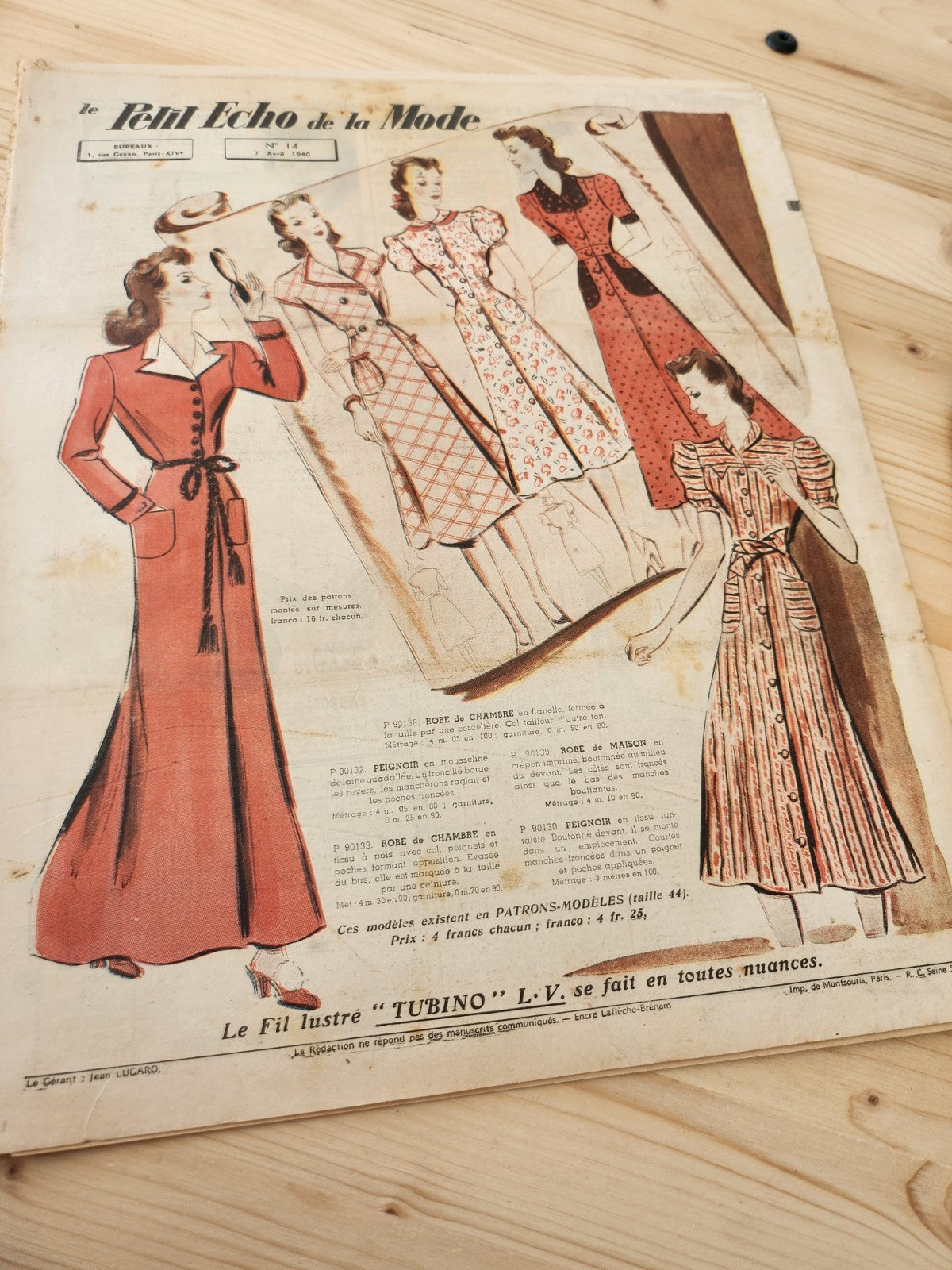 Le petit echo de la mode 1940 n°14 idées printanières revue mode française