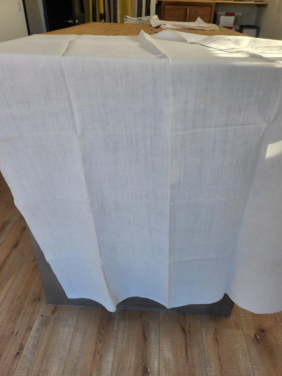 Ancien coupon de tissu toile épaisse 110 cm sur 167 cm B6