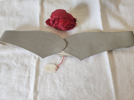 Ceinture ancienne vintage grise large  69 cm à 70 cm B9