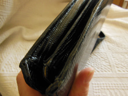 Ancien sac à main noir effet peau belle qualité noir sac besace