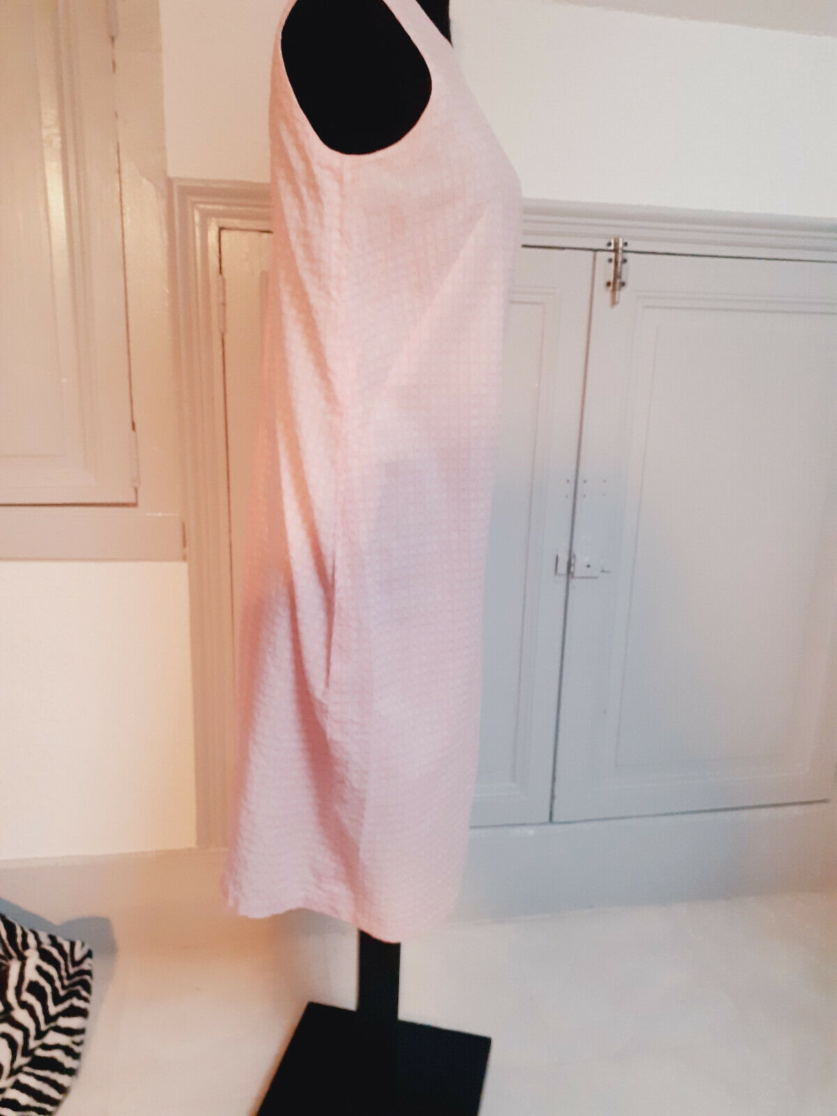 Pur vintage robe ancienne dans le style Vichy rose taille 38/40 ? B7