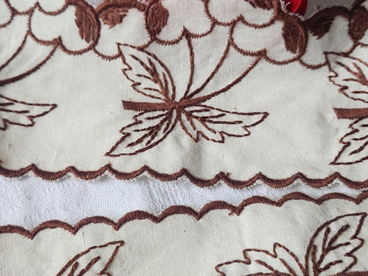 Large bordure galon vintage cuisine cerse marron 2 m 20 sur 9 cm A3